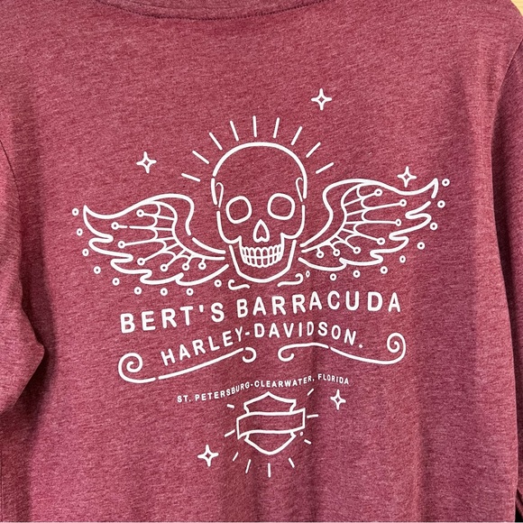 Hardly Davidson Women’s RIDE TO DIE Floral Print Long sleeve Top size L NWOT - Picture 11 of 12